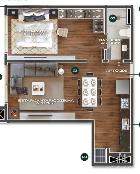 Apartamento 1 quarto no bairro Floresta em Gramado: 11ª foto da galeria de imagens do imóvel