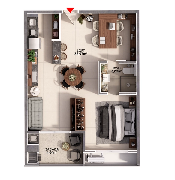 Apartamento em Construção na Cachoeira - Florianópolis: 33ª foto da galeria de imagens do imóvel
