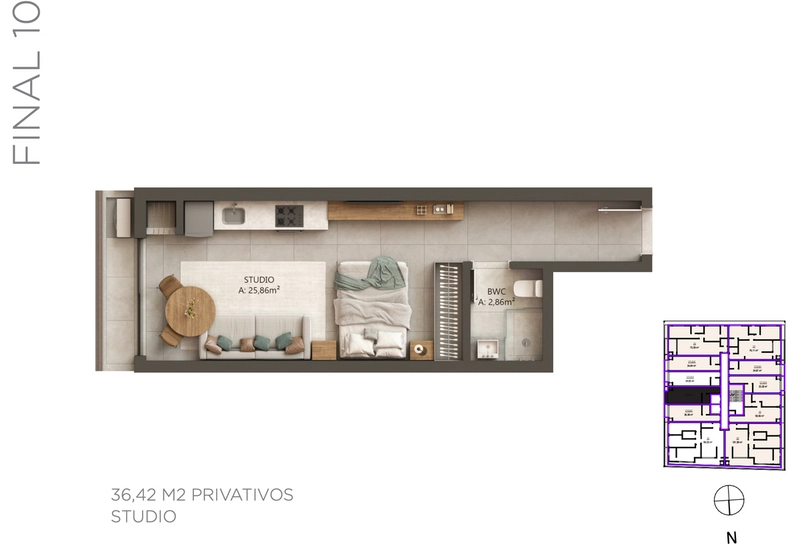 Apartamento em construção - Canasvieiras - Florianópolis: 13ª foto da galeria de imagens do imóvel