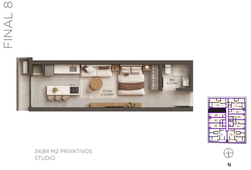 Apartamento em construção - Canasvieiras - Florianópolis: 11ª foto da galeria de imagens do imóvel