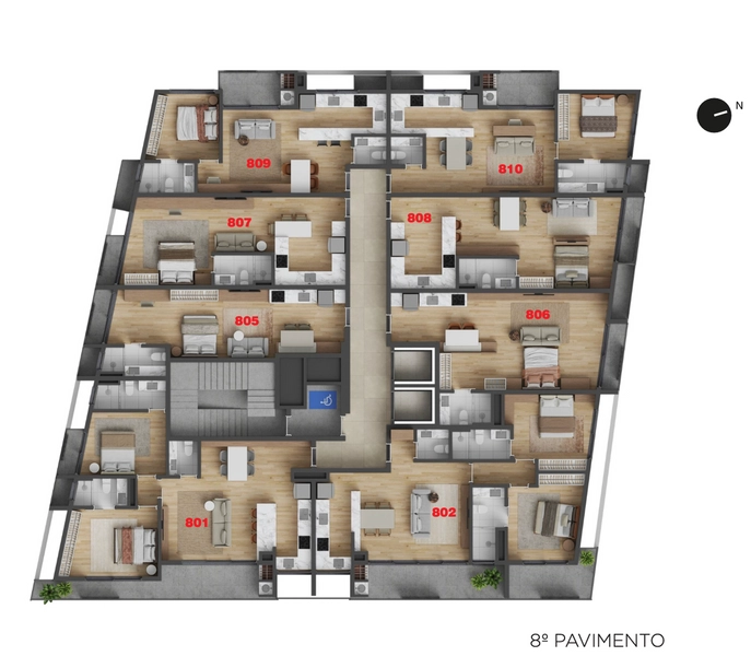 Apartamento na planta com 1 suíte - Agronômica - Florianópolis: 6ª foto da galeria de imagens do imóvel