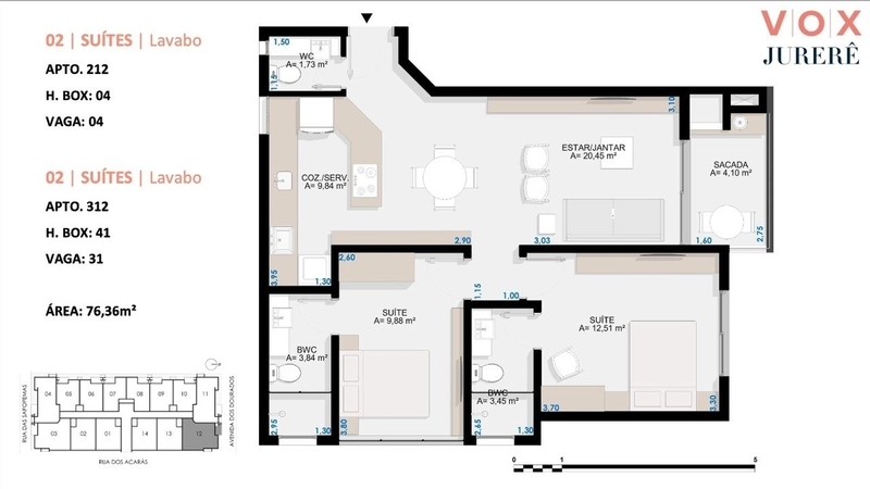 Apartamento 2 suites em Jurerê: 13ª foto da galeria de imagens do imóvel