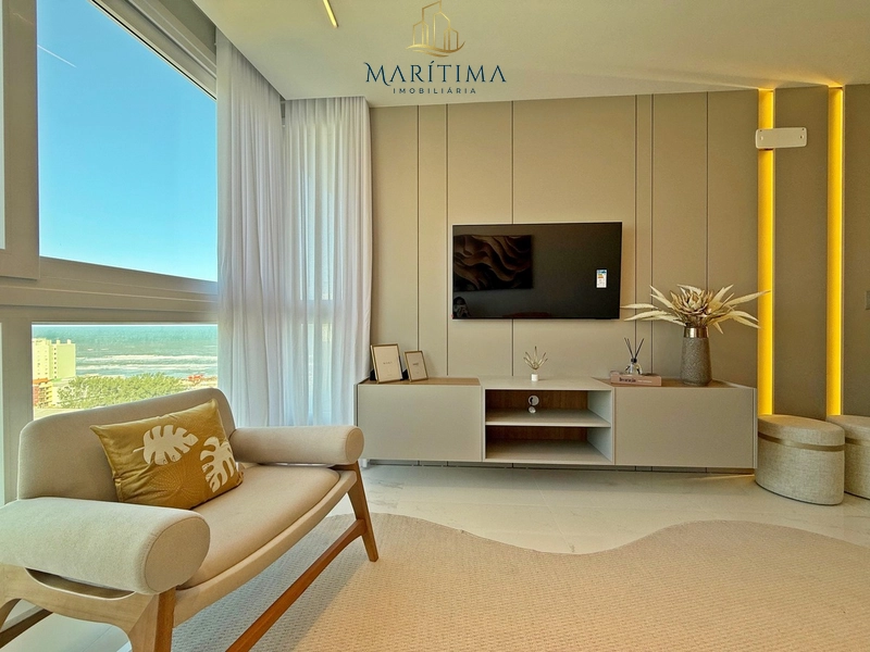 Apartamento mobiliado e decorado com vista para o mar!