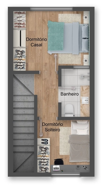 Sobrados à Venda 2 Dorms | Residencial Gallas, Campos Neto/Montenegro: 5ª foto da galeria de imagens do imóvel