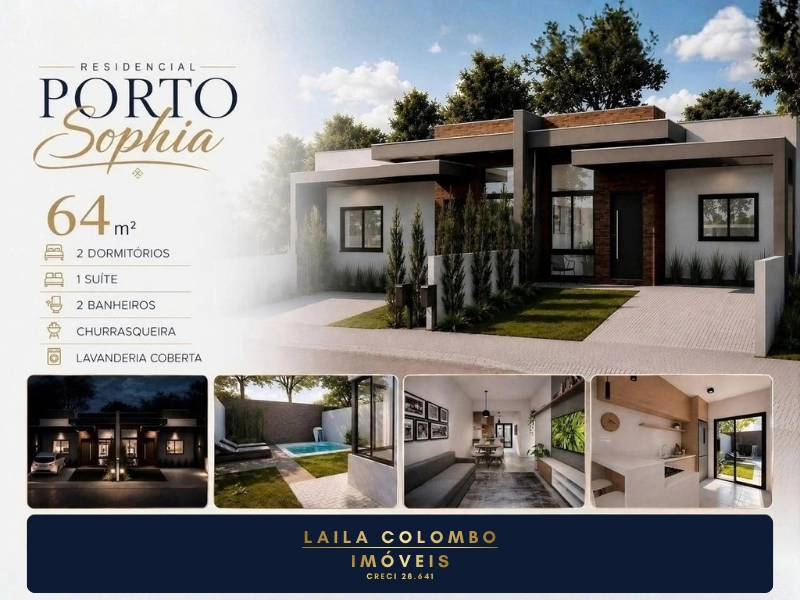 Casa de 2 Dorms com Suíte e Pátio no Porto Sophia em Montenegro: 1ª foto da galeria de imagens do imóvel