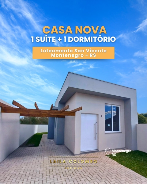 Casa nova com dois quartos à venda no Loteamento San Vicente