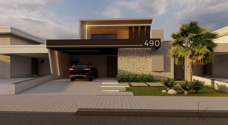 Casa térrea nova e moderna com 3 suítes, cozinha planejada e quintal: 5ª foto da galeria de imagens do imóvel