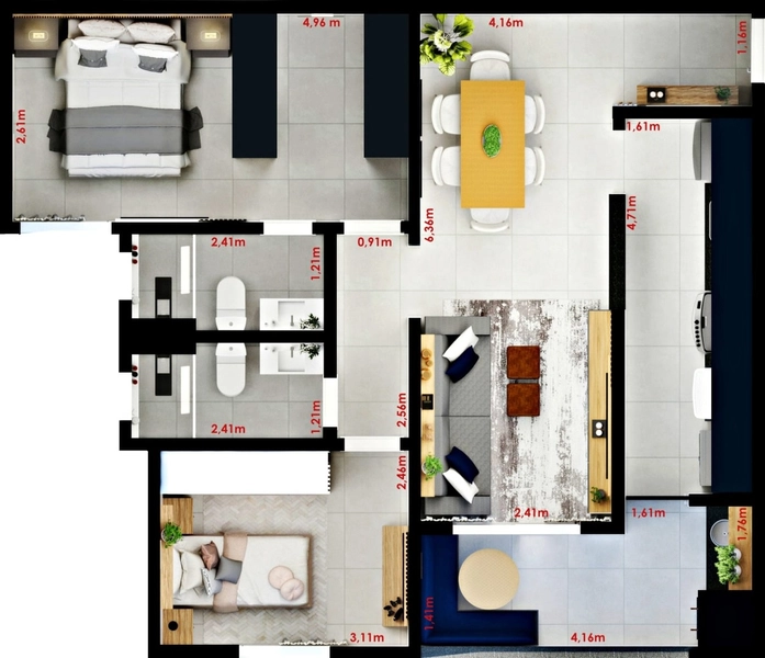 Apartamento novo com 2 dormitórios (1suíte) e sacada com churrasqueira: 9ª foto da galeria de imagens do imóvel