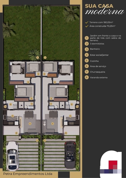 Casa Geminada à Venda – Bairro Vederti, Chapecó: 2ª foto da galeria de imagens do imóvel