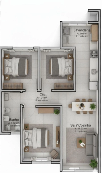 Casa no Bairro Desbravador – CHAPECÓ/SC: 3ª foto da galeria de imagens do imóvel