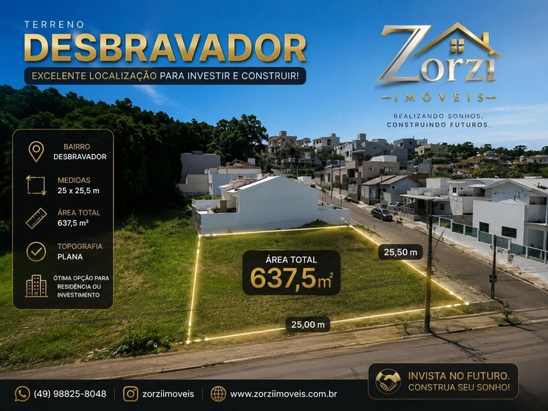 TERRENO À VENDA – BAIRRO DESBRAVADOR – CHAPECÓ/SC: 4ª foto da galeria de imagens do imóvel