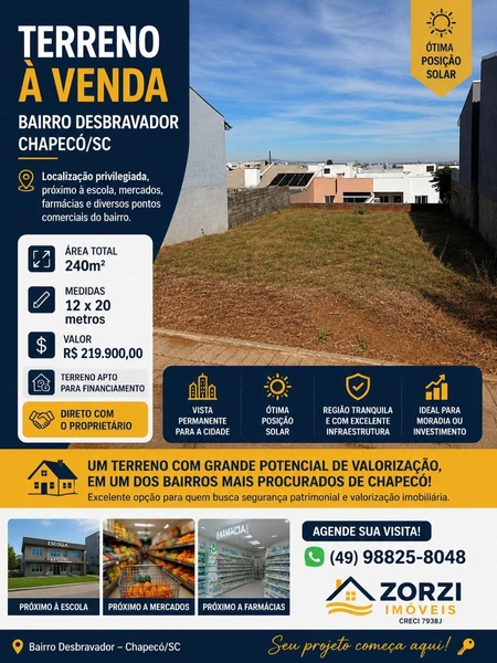 TERRENO À VENDA NO BAIRRO DESBRAVADOR | CHAPECÓ/SC: 2ª foto da galeria de imagens do imóvel