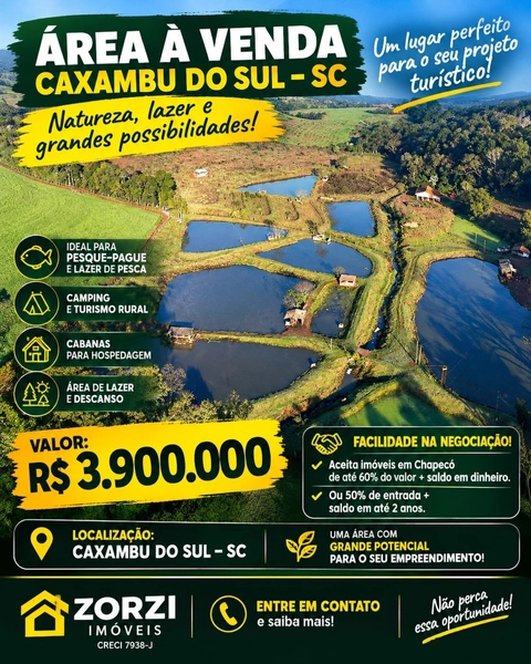 ÁREA DE TERRAS EM CAXAMBU DO SUL – SC!: 2ª foto da galeria de imagens do imóvel