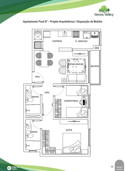 APARTAMENTO DE 2 DORMITÓRIOS MOBILIADO E DECORADO!: 23ª foto da galeria de imagens do imóvel