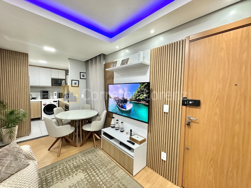 Porto Baden - Apartamento com 2 dormitórios, garagem, semimobiliado