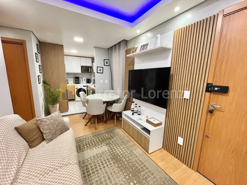 Porto Baden - Apartamento com 2 dormitórios, garagem, semimobiliado