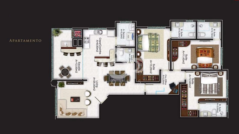 EXCELENTE APARTAMENTO REGIÃO CENTRAL MEIA PRAIA: 9ª foto da galeria de imagens do imóvel