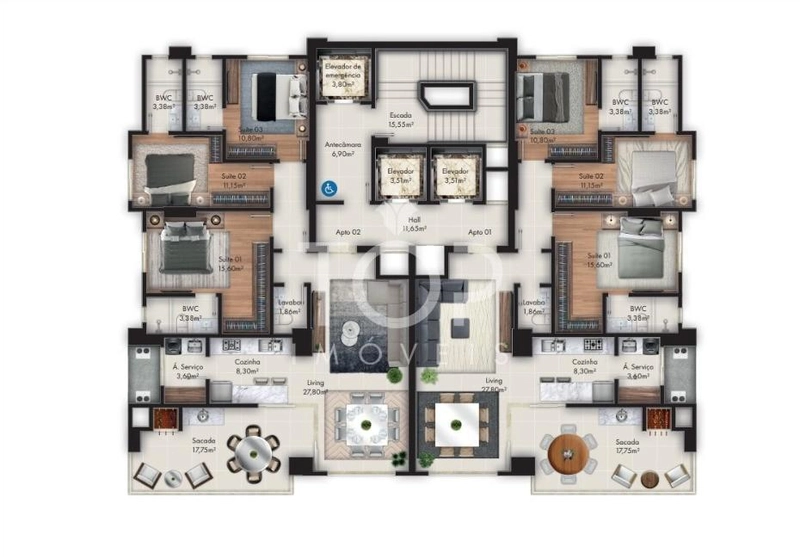 LINDA PENTHOUSE: 4ª foto da galeria de imagens do imóvel