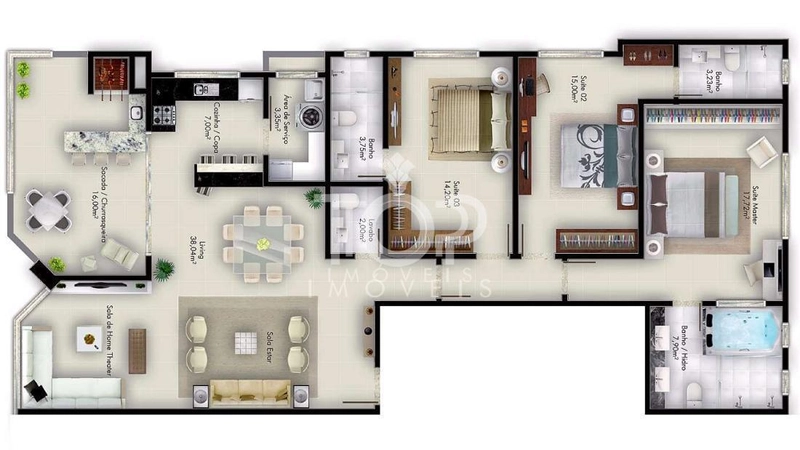 APARTAMENTO 3 SUITES QUE ACEITA PERMUTA EM BRUSQUE: 14ª foto da galeria de imagens do imóvel