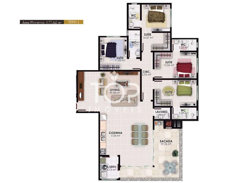 APARTAMENTO ULTIMO ANDAR EM MEIA PRAIA: 7ª foto da galeria de imagens do imóvel