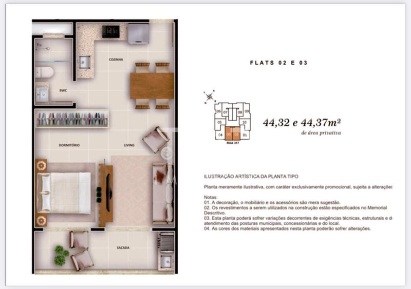SEU FLAT NA QUADRA MAR EM MEIA PRAIA: 3ª foto da galeria de imagens do imóvel