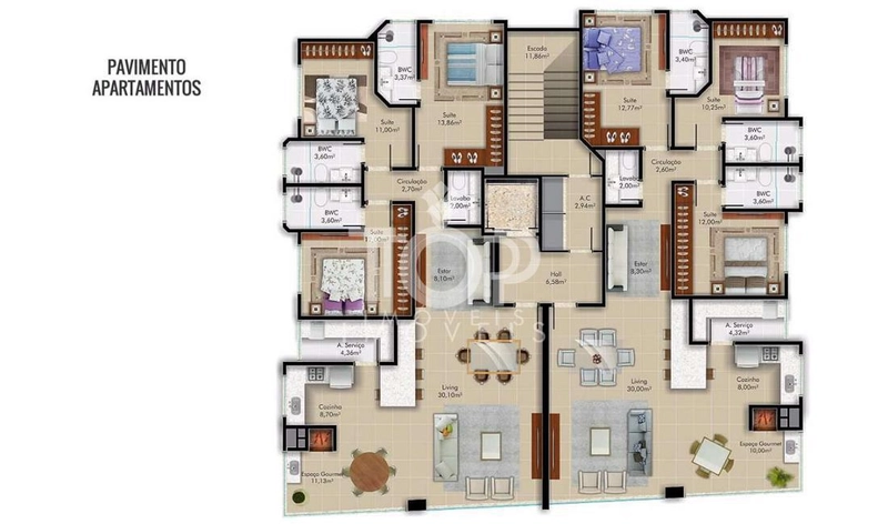 APARTAMENTO COM 3 SUÍTES, E 3 VAGAS INDIVIDUAIS : 2ª foto da galeria de imagens do imóvel