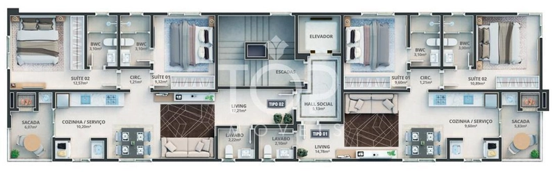 APARTAMENTO 2 SUÍTES EM PORTO BELO: 3ª foto da galeria de imagens do imóvel