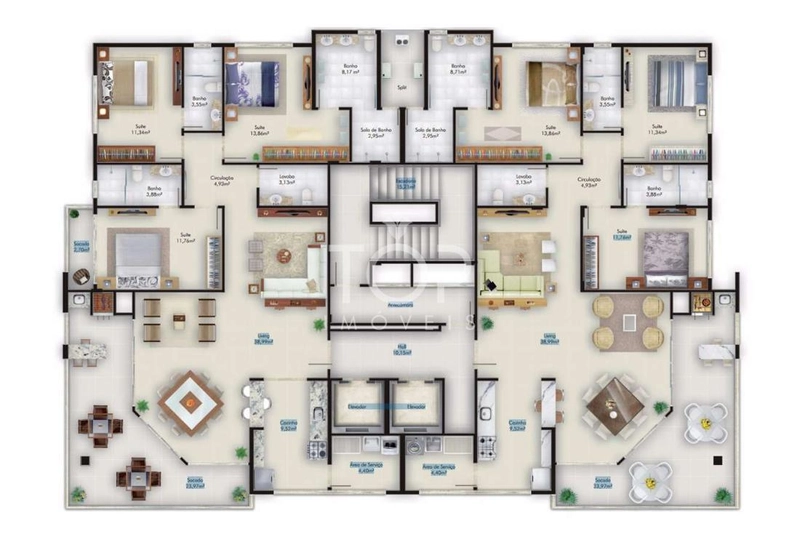 BELÍSSIMO APARTAMENTO EM MEIA-PRAIA: 5ª foto da galeria de imagens do imóvel