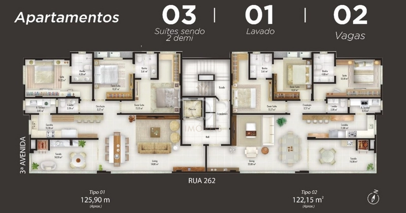 APARTAMENTO PRONTO MOBILIADO ITAPEMA MEIA PRAIA: 4ª foto da galeria de imagens do imóvel