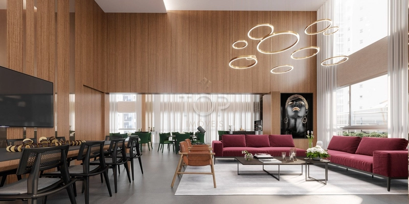 Um residencial que se destaca por sua arquitetura moderna.: 14ª foto da galeria de imagens do imóvel