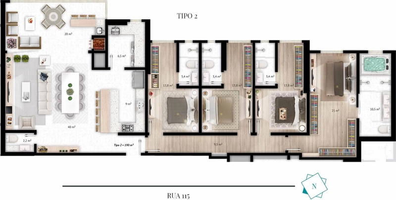 APARTAMENTO NO CENTRO DE ITAPEMA: 5ª foto da galeria de imagens do imóvel