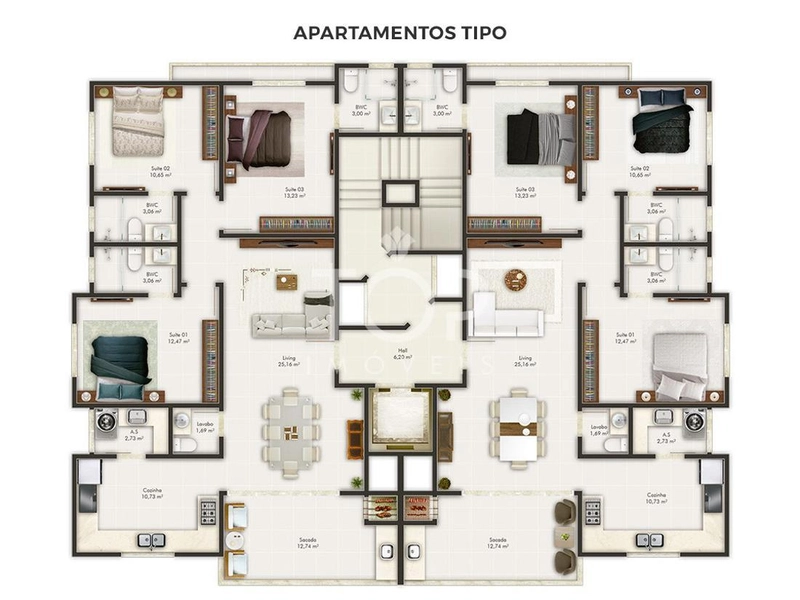 APARTAMENTO COM 4 SUÍTES NA QUADRA DO MAR: 1ª foto da galeria de imagens do imóvel