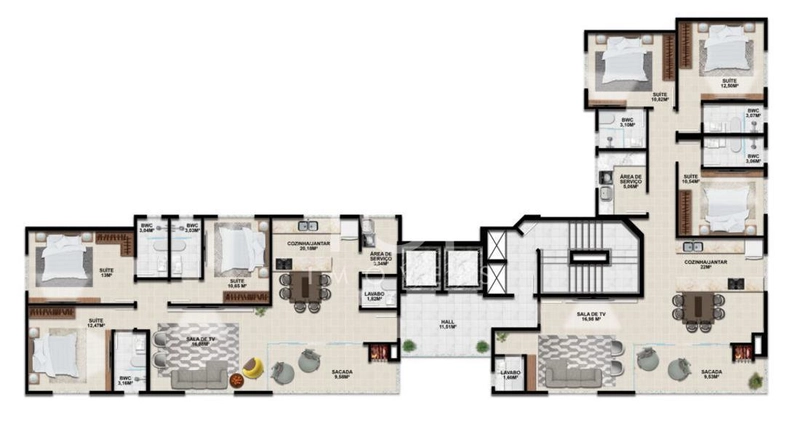 APARTAMENTO 03 SUÍTES NA BELÍSSIMA MEIA PRAIA | SC: 2ª foto da galeria de imagens do imóvel