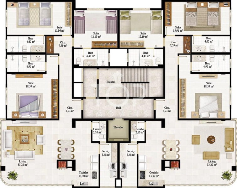 APARTAMENTO PRONTO COM 3 SUITES EM MEIA PRAIA.: 10ª foto da galeria de imagens do imóvel