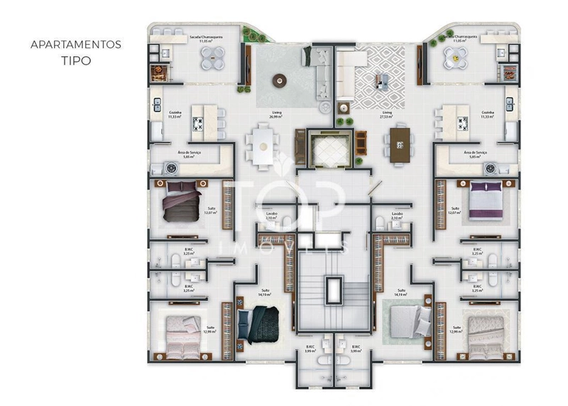 APARTAMENTO PRONTO VENDA MEIA PRAIA ITAPEMA: 2ª foto da galeria de imagens do imóvel