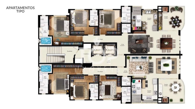 APARTAMENTO MOBILIADO 3 SUÍTES A VENDA MEIA PRAIA : 14ª foto da galeria de imagens do imóvel