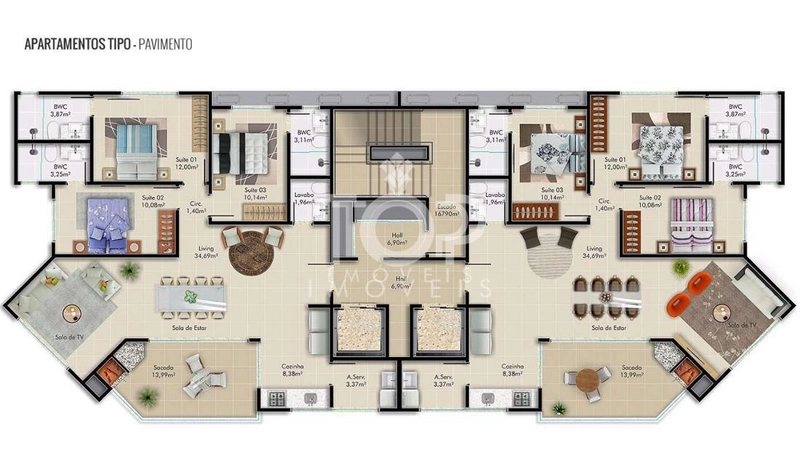 FINAMENTE MOBILIADO. COBERTURA DUPLEX MEIA PRAIA!: 1ª foto da galeria de imagens do imóvel
