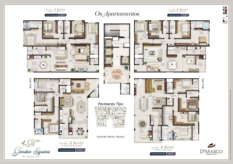 APARTAMENTO 4 SUÍTES FRENTE AVENIDA MEIA PRAIA: 6ª foto da galeria de imagens do imóvel