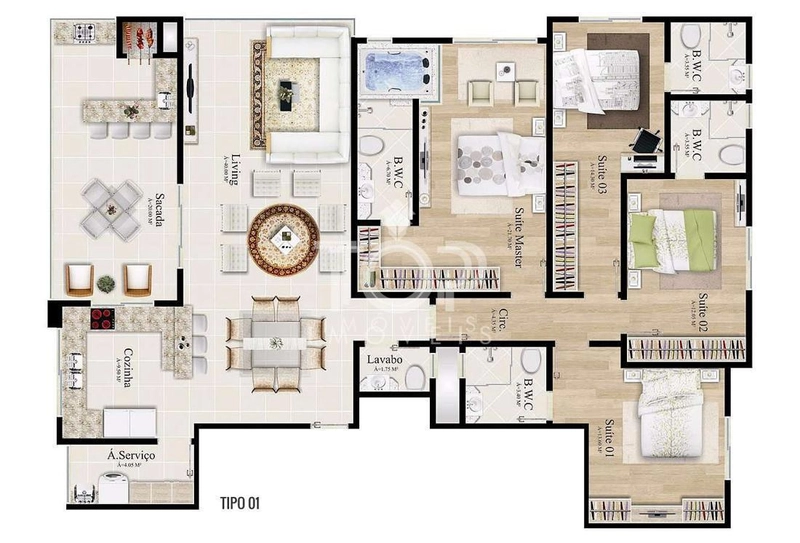 ÓTIMO APARTAMENTO NA QUADRA DO MAR! 3 SUÍTES NOVO: 5ª foto da galeria de imagens do imóvel