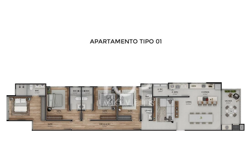 LINDO APTO FRENTE MAR COM 3 SUITES EM BAL. PEREQUE: 54ª foto da galeria de imagens do imóvel