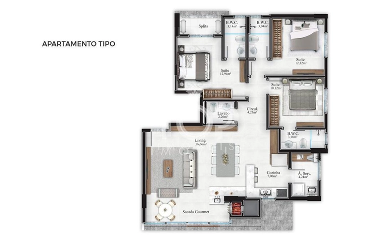 APARTAMENTO NOVO RECEM ENTREGUE CENTRO ITAPEMA: 5ª foto da galeria de imagens do imóvel