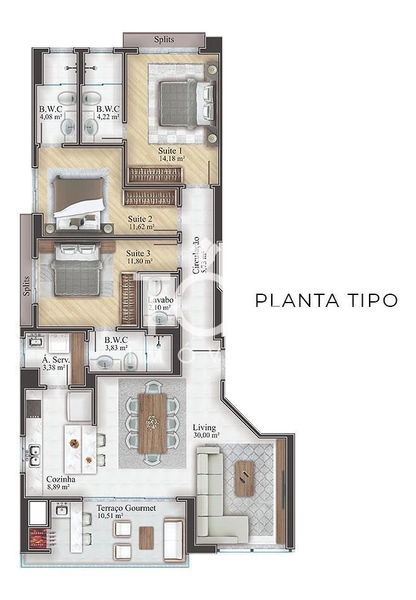 4 SUITES BEM LOCALIZADO MEIA PRAIA: 15ª foto da galeria de imagens do imóvel