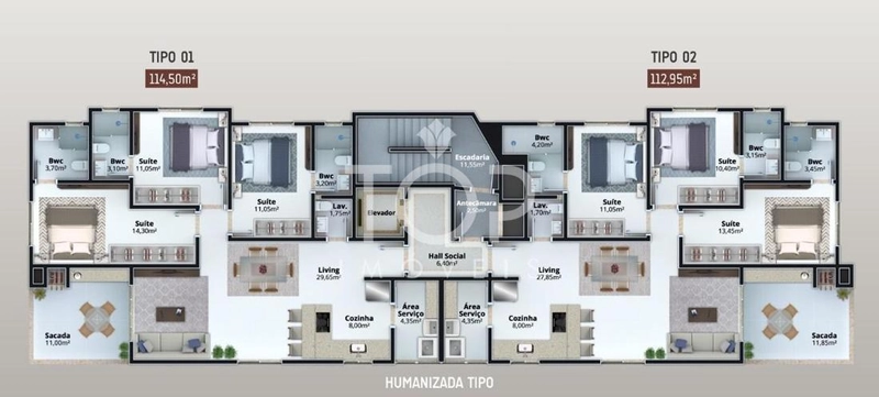 APARTAMENTO NOVO FRENTE 2A AVENIDA 3 SUITES : 13ª foto da galeria de imagens do imóvel
