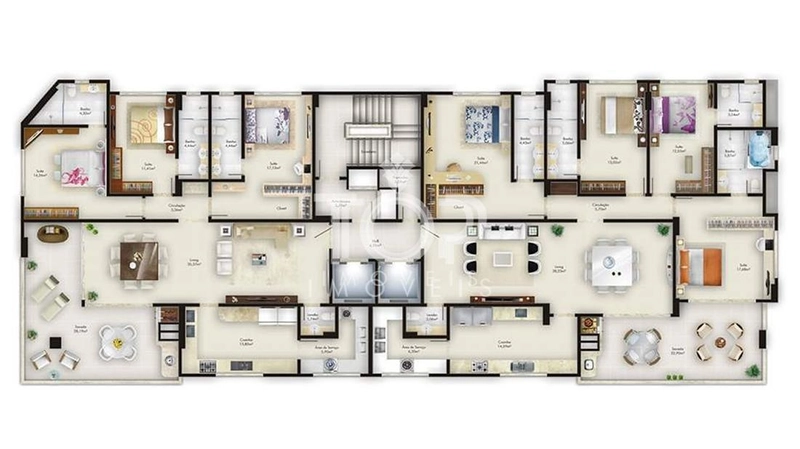 LINDO APARTAMENTO MOBILIA NOVA 3 SUITES MEIA PRAIA: 4ª foto da galeria de imagens do imóvel