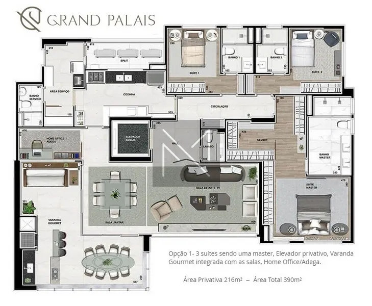Apartamento novo 03 Suítes: 8ª foto da galeria de imagens do imóvel