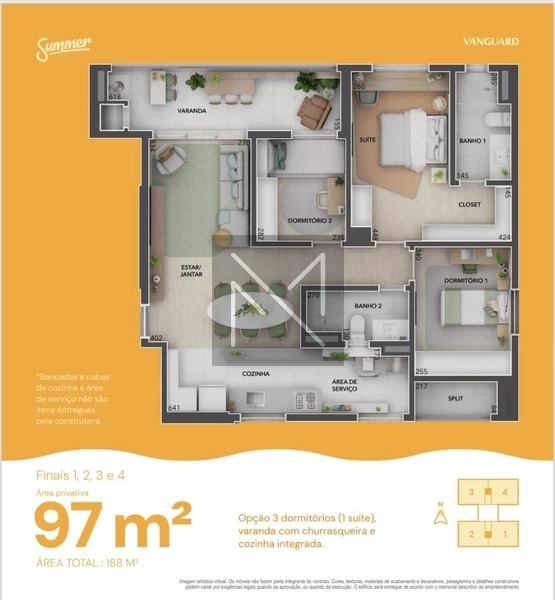 OPORTUNIDADE VENDA DE DIREITOS APARTAMENTO - SUMMER VANGUARD: 3ª foto da galeria de imagens do imóvel