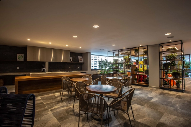 Apartamento em condomínio clube com 1 dormitório e 1 vaga, 46m² priv: 50ª foto da galeria de imagens do imóvel