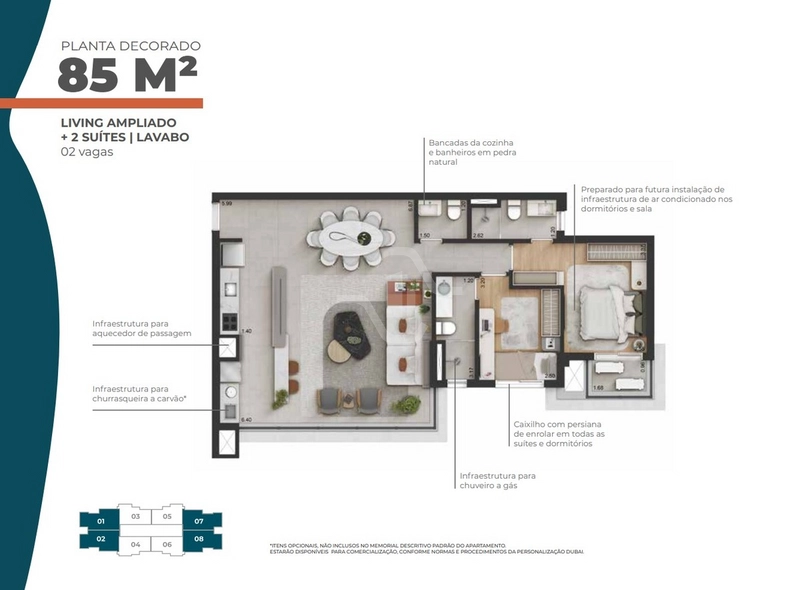 Apartamento de 85 m² no condomínio Joy Barueri: 4ª foto da galeria de imagens do imóvel