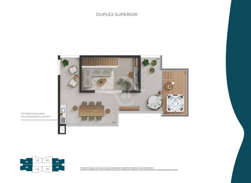 Duplex de 167 m² no condomínio Joy Barueri: 3ª foto da galeria de imagens do imóvel