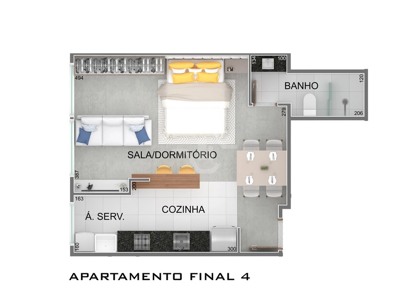 Lindo Studio no Centro de Barueri, ao lado da Castelo Branco: 2ª foto da galeria de imagens do imóvel